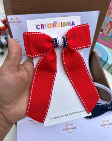 Laço Chanel Pesponto - Coleção Escolar