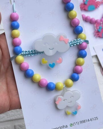 Kit Colar e Pulseira - Chuva de Amor