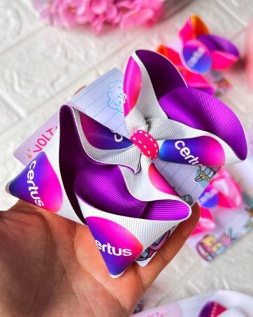 Laço Escolar Boutique Fita  Logomarca Escolar- Unidade